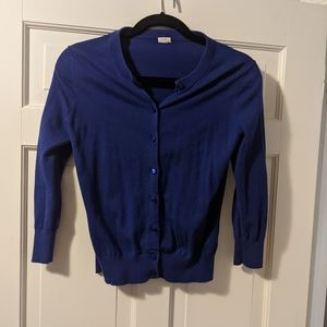 Cobalt blue J. Crew cardigan